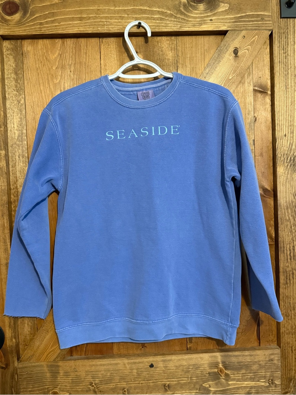 Comfort Colors Seaside Florida LavendarBlue Crewneck Sweatshirt Youth Size XL
